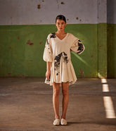 A Model Wearing Multicolor,Pure Cotton Tequila Sunrise curated by Only Ethikal